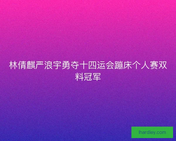 林倩麒严浪宇勇夺十四运会蹦床个人赛双料冠军